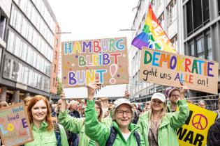 Alliance Demonstration in favour of Democracy and Participation in the European Elections in Hamburg