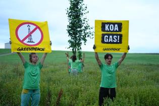 Planting Trees Protest Against Gas Drilling in Upper Bavaria