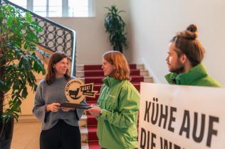 'Let the Cows Out' Petition Handover in Berlin