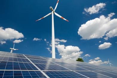 Farm für erneuerbare Energien in Deutschland