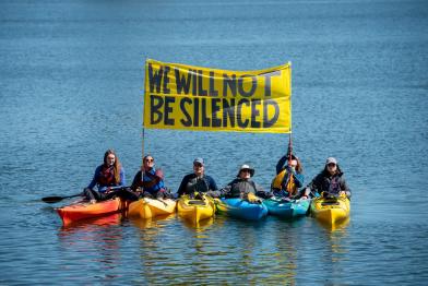 Rally against Corporations Trying to Sue Critics into Silence in Oakland