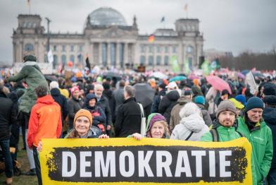 Demonstration against Right-Wing Extremism in Berlin