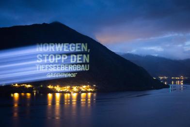 Projection against Deep Sea Mining in Norway