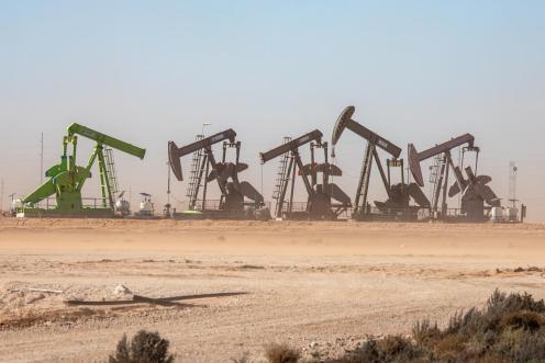 Pumpjacks in Pecos, Texas