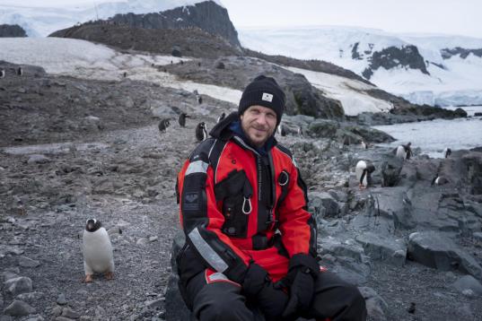 Gustaf Skarsgård in Antarctica