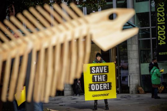 Protest against river Oder expansion