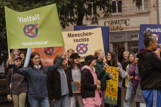 "Strengthening Democracy" – Appeal by Greenpeace Youth in Erfurt