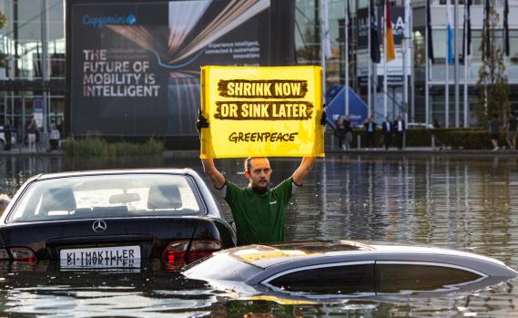 Car Industry Sinks Climate Targets - Action at IAA Munich