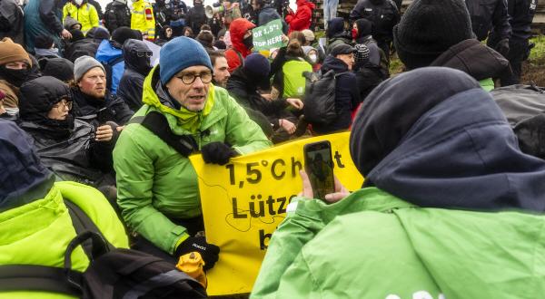 Martin Kaiser auf der Demo in Lützerath