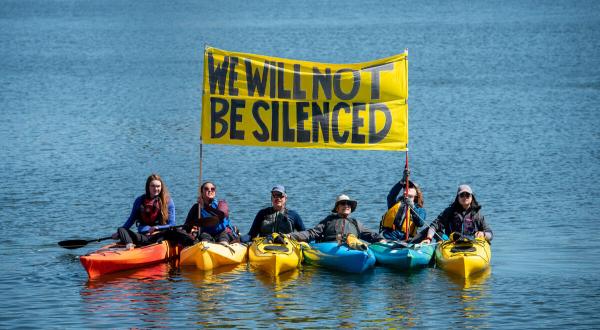 Rally against Corporations Trying to Sue Critics into Silence in Oakland