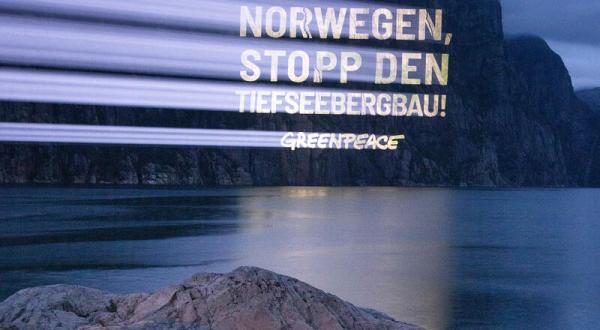 Projection against Deep Sea Mining in Norway