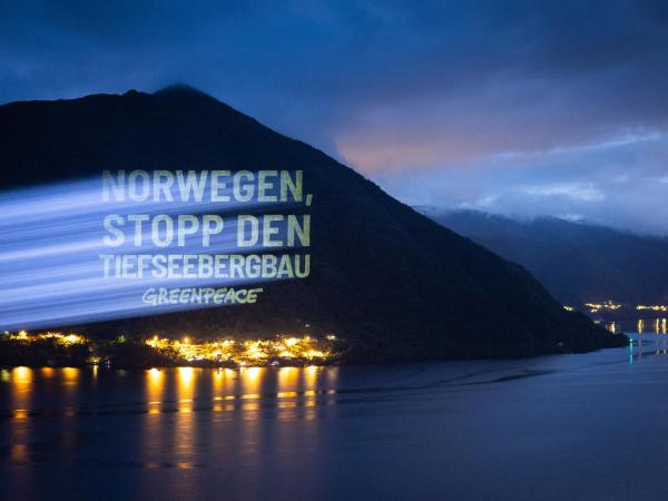 Projection against Deep Sea Mining in Norway