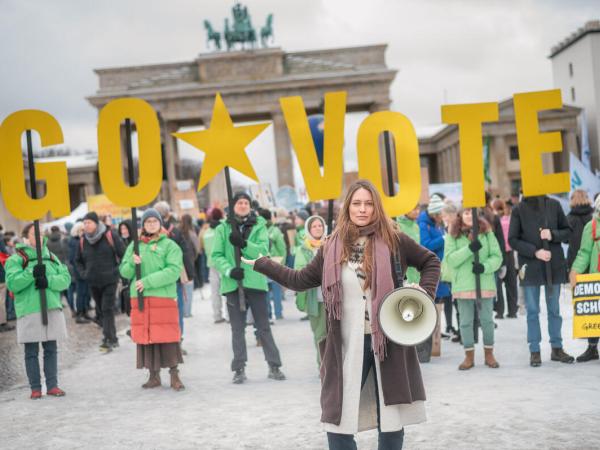 Baro Vicenta Ra Gabbert at Climate Strike 2025 in Berlin