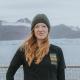 Campaigner Daniela von Schaper on the Arctic Sunrise in the Arctic